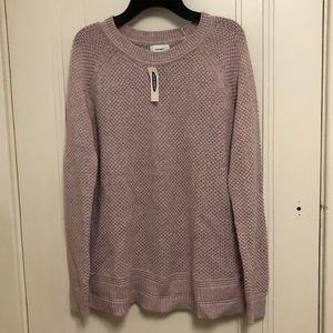 Light Purple Knit Crew Neck Sweater